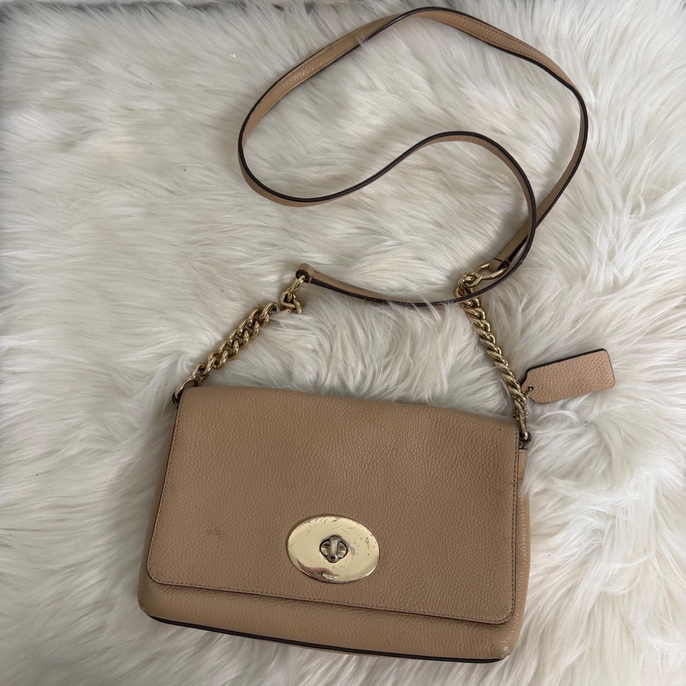 Coach - Leather Crossbody Gold Chain Hardware Some Flaws